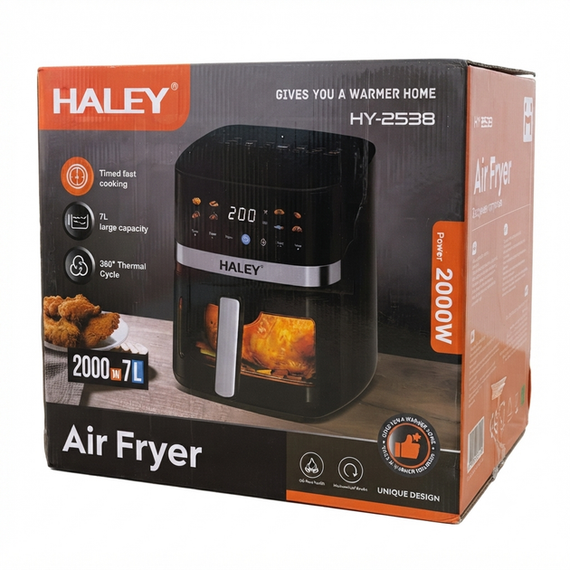 Аерогриль Haley HY-2538 8 л 1800 Вт з сенсорним керуванням та таймером, чорний | Зображення 3