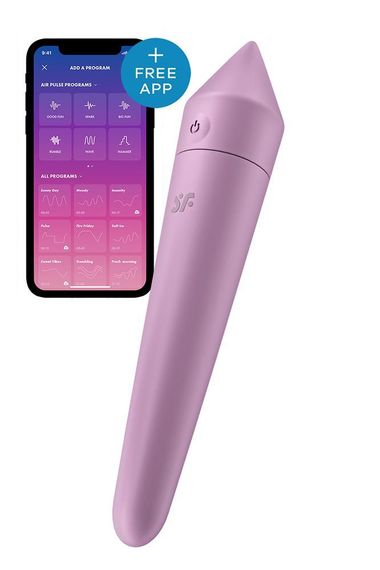 Потужна віброкуля з функцією керування смартфоном Satisfyer Ultra Power Bullet 8, бузковий Sex Aura