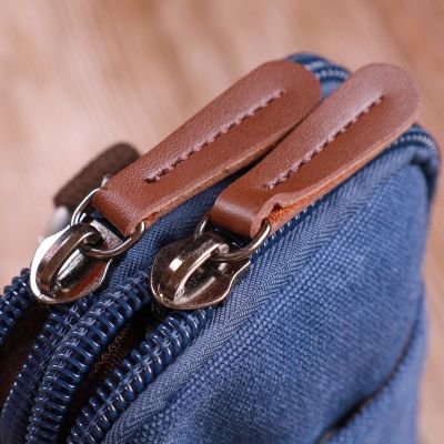 Сумка Vintage На пояс з металевим карабіном з текстилю Синя (22226) | Зображення 4