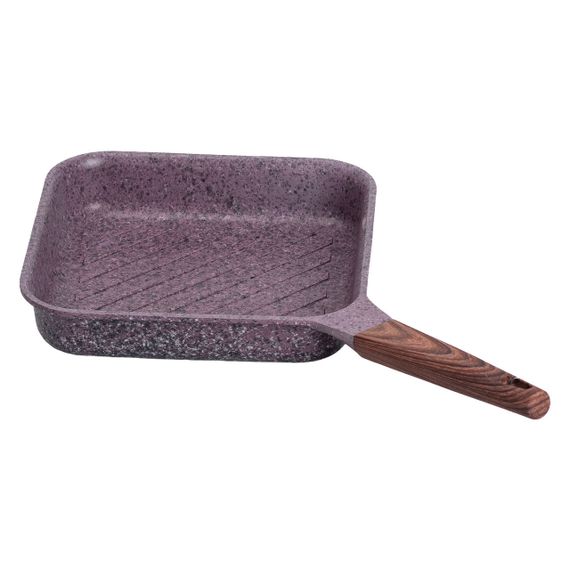 Сковорода-гриль алюмінієва, квадратна, 2,5 літри, з антипригарним покриттям, 24 см, MGC Purple HP-4-443M | Зображення 3