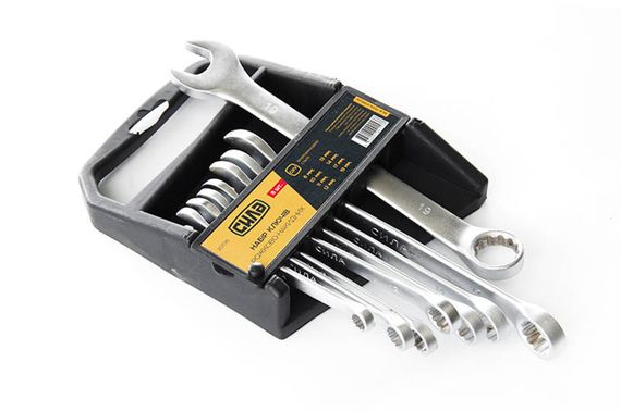 Набор ключей рожково-накидных CrV 8-19мм (8шт) СИЛА