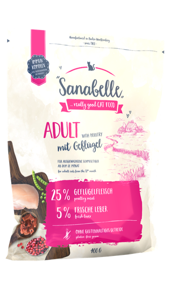 Sanabelle Adult with poultry Сухий корм для дорослих кішок з домашньою птицею 400 г
