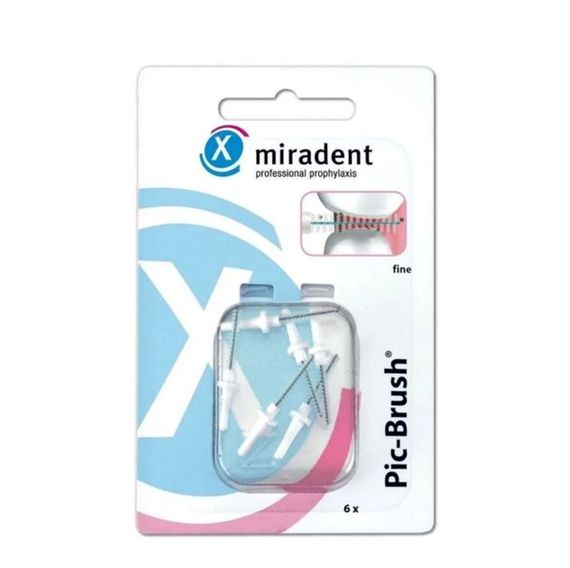 Набір запасних йоржиків Miradent Pic Brush - білі (2,0 мм) 6шт