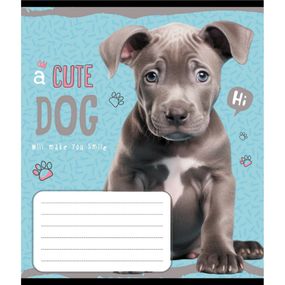 Тетрадь ученическая "Милый щенок" 012-520132L-5 в линию, 12 листов