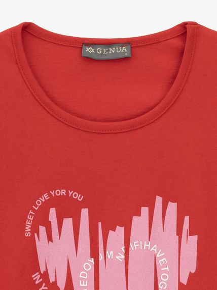 Футболка з принтом жіноча GENUA 26413 2XL Червоний shop (2000999569890) | Зображення 1