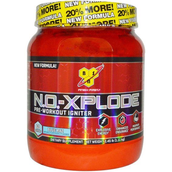 Комплекс до тренування BSN N.O.-Xplode Pre-Workout Igniter 1100 g /60 servings/ Blue Raspberry