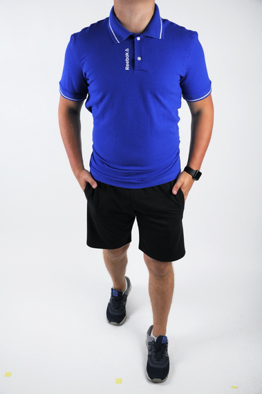 Поло рибок синий S M