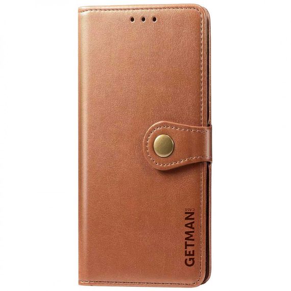 Шкіряний чохол книжка GETMAN Gallant (PU) для Samsung Galaxy S21 FE Коричневый, Штучна шкіра, Слот для візитки