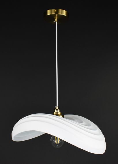 Люстра підвісна на 1 лампочку 27849 Латунь 25-150х33х42 см. | Зображення 4