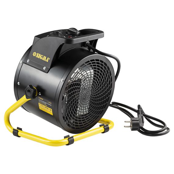 Електрична теплова гармата Sigma 3.0 кВт, площа обігріву 60 кв.м., підлоговий, чорний (5359471) | Зображення 3