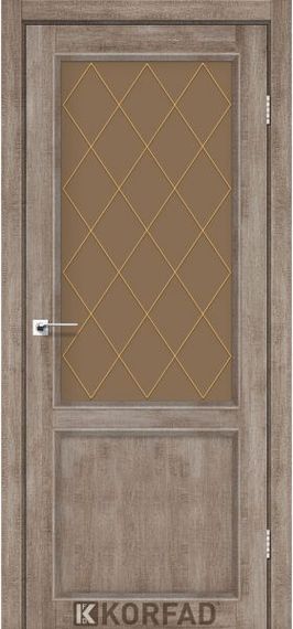 Двері Корфад Classico CL-02 зі штапіком Дуб марсала