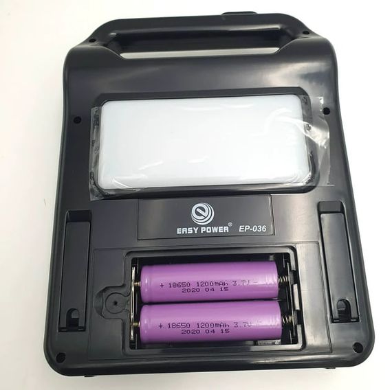 Ліхтар на сонячній батареї PowerBank EP-036 2400mAh - радіо-bluetooth Easy Power Чорний (MER-15328_514) | Зображення 5