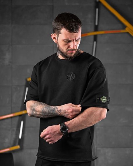 Спортивний костюм Stone island літній колір чорний | Зображення 2