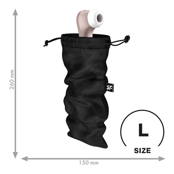 Мішечок для зберігання Treasure Bag, колір: чорний, розмір: L, Satisfyer (Німеччина) Sex Aura
