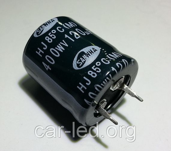 150mkf - 450v  mini HJ 22*35  SAMWHA, 85°C конденсатор електролітичний | Зображення 3