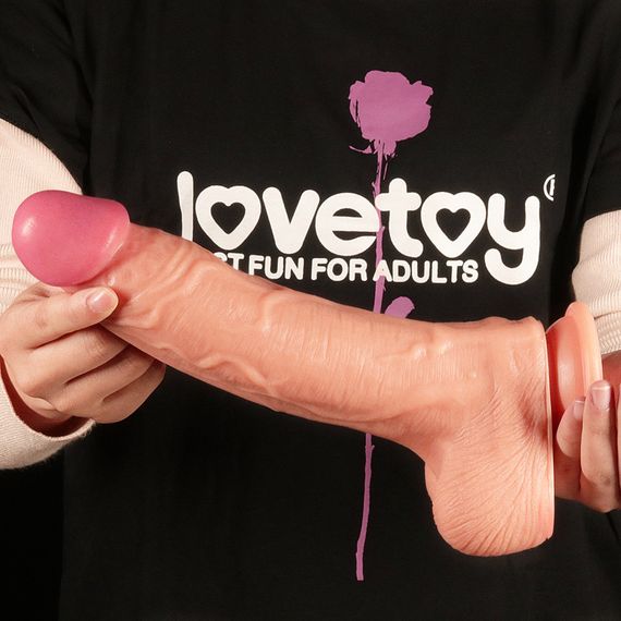 Фалоімітатор - Dual-Layered Silicone Cock 10" Flesh #1 Sex Aura | Зображення 6