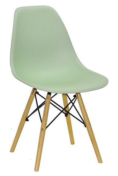Стул обеденный пластиковый на буковых ножках Nik N Eames DSW, цвет сиденья Зеленый 45 | Зображення 3