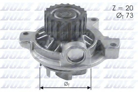 Насос системи охолодження DOLZ A280 на AUDI 100 седан (4A, C4)
