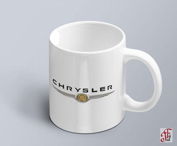 Чашка  з принтом авто логотип Chrysler  (02010102032)