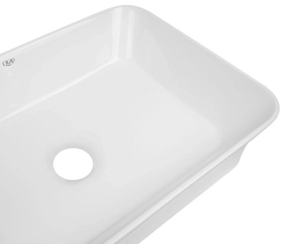 Комплект Qtap Virgo: Раковина накладна прямокутна 490х350х110 мм White + Донний клапан PU02 (QT18112261WN47305) | Зображення 3