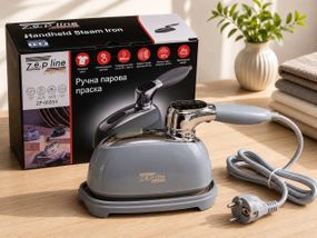 Ручна праска 2000 Вт Zepline / Відпарювач з LED екраном ZP-00354 Сірий
