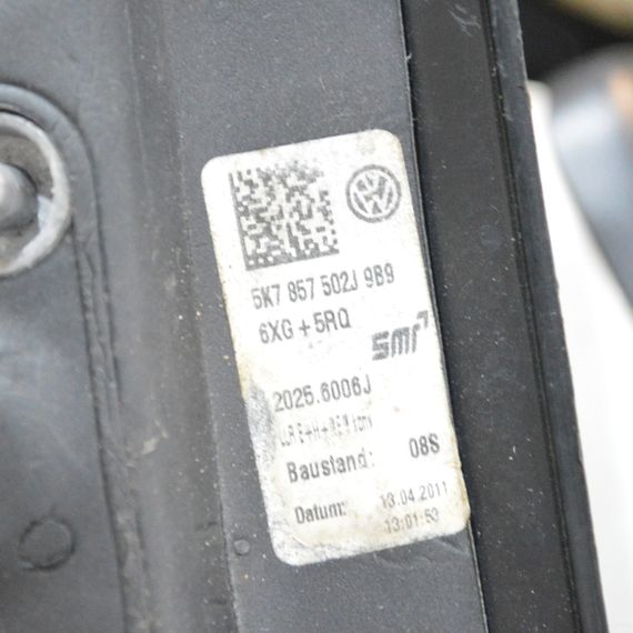 Дзеркало праве Volkswagen Golf VI 2008-2013 кабріолет Дзеркало бічне праве Фольксваген Гольф 6 5K7857502J | Зображення 3