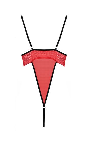 Боді з високим вирізом стегна, S/M червоний Akita Body - Passion Exclusive | Зображення 3