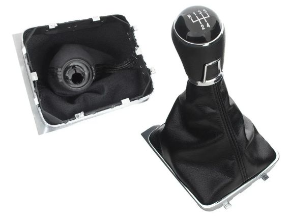 VOLKSWAGEN Passat B6 (06-11) ручка КПП перемикання передач + чохол + рамка 5 ступка, Пассат Б6 | Зображення 1