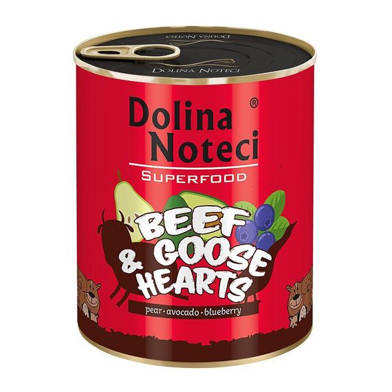 Dolina Noteci Superfood консерва для собак 800 г (говяжьи и гусиные сердца)