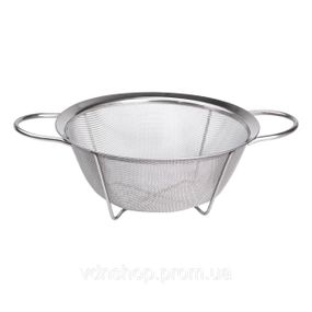Друшляк з двома ручками 25 см дрібнокомірчаста сітка з нержавіючої сталі HP-19-2-25CM