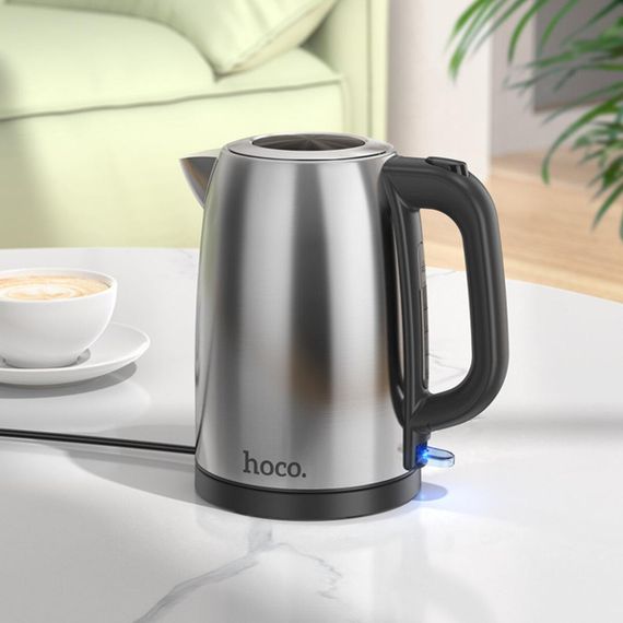 Електрочайник HOCO HE12 1.7L stainless steel electric kettle (EU) Stainless Steel | Зображення 7
