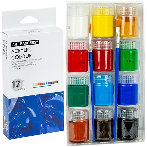 Фарби акварельні художні "Art Ranger" A12015-1, 15 мл, 12 кольорів