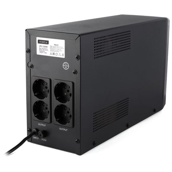 Пристрій безперебійного живлення Vinga LCD 1200VA metal case (VPC-1200M) | Зображення 4