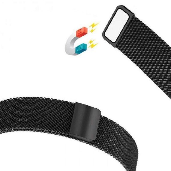 Міланський сітчастий ремінець Primo для годинника Garmin Vivoactive 3 / Vivomove HR / Forerunner 245/645 - Black | Зображення 4