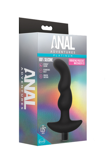 Массажер простаты Blush Anal Adventures Platinum Silicone Vibrating sexstyle | Зображення 6
