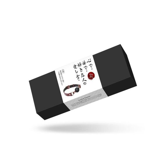 Силіконовий кляп Liebe Seele Wine Red Ball Gag, діаметр кульки 4,3 см, ремінь із натуральної шкіри | Зображення 5