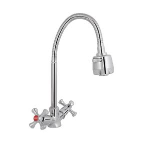 Смеситель для кухни Lidz Lamb 274F двухвентильный с гибким изливом LDLAM274FCRM35074 Chrome