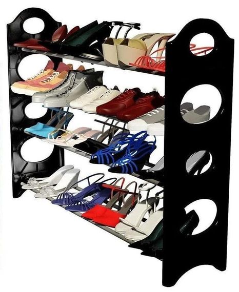 Полка для обуви органайзер Amazing Stackable Shoe Rack | Стойка - этажерка обувная на 4 полки