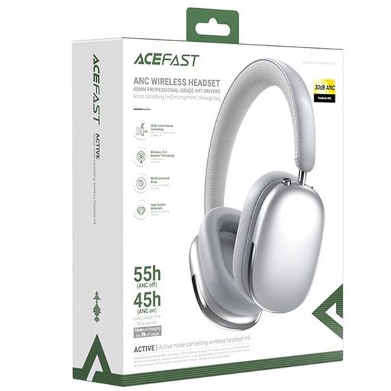 Накладні бездротові навушники Acefast H9 ANC Steel | Зображення 3