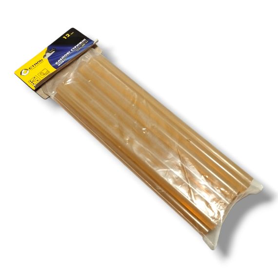 Клейові стрижні - 11,2х200мм Жовтий 12шт. в упак., Сталь (арт.80230)