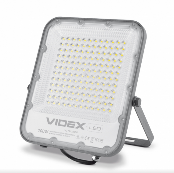 LED Прожектор 100W 5000К 220V VL-F2-1005G Videx | Зображення 1