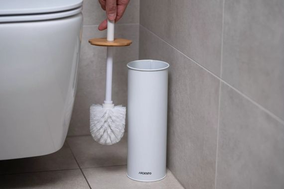 Набор ершик для унитаза с подставкой Ardesto Minimalism ARHB3503WB 9.5х27.5х38 см белый | Зображення 4