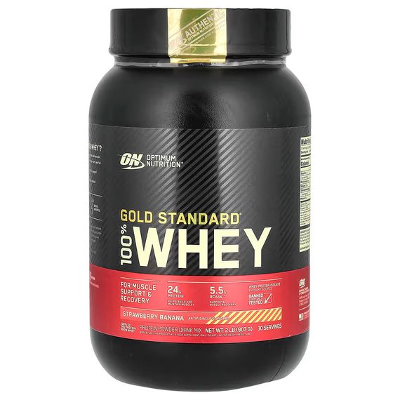 Протеїн Optimum Nutrition Gold Standard 100% Whey 908 g (Strawberry banana)