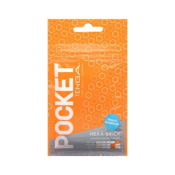Мастурбатор TENGA Pocket Hexa-Brick Sex Aura