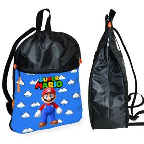 Рюкзак-мешок для обуви,спортивной формы Супер Марио "Super Mario" детская сумка для сменки (01304)