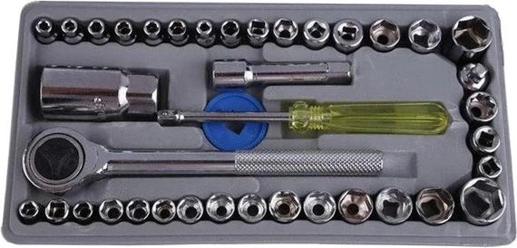 Набір інструментів в кейсі Трещотка AIWA 40 pcs Combination Socket Wrench Set | Зображення 1