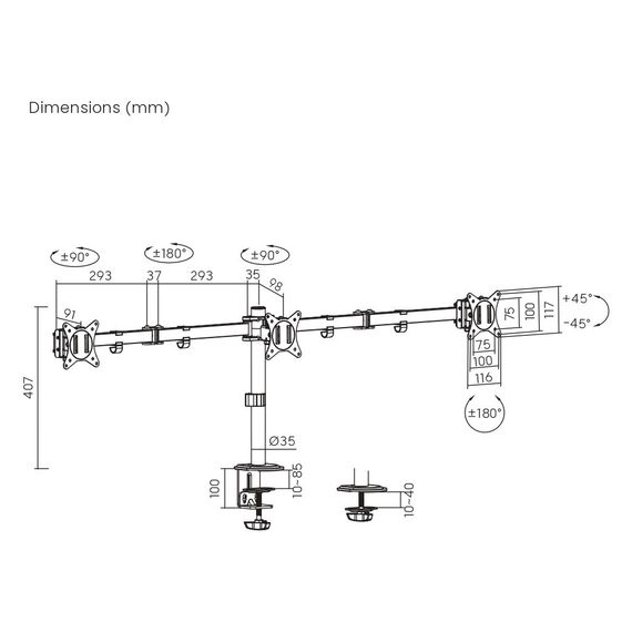 Кронштейн Brateck LDT66-C034 | Зображення 6
