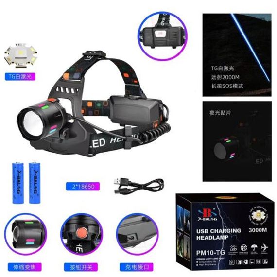 Ліхтар налобний GO-486 акумуляторний SY-8086-PM10-TG | Зображення 4