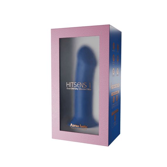 Двошаровий дилдо Adrien Lastic Hitsens 1 Blue, підходить для страпона, діаметр 4,5 см, довжина 17,7 см | Зображення 1