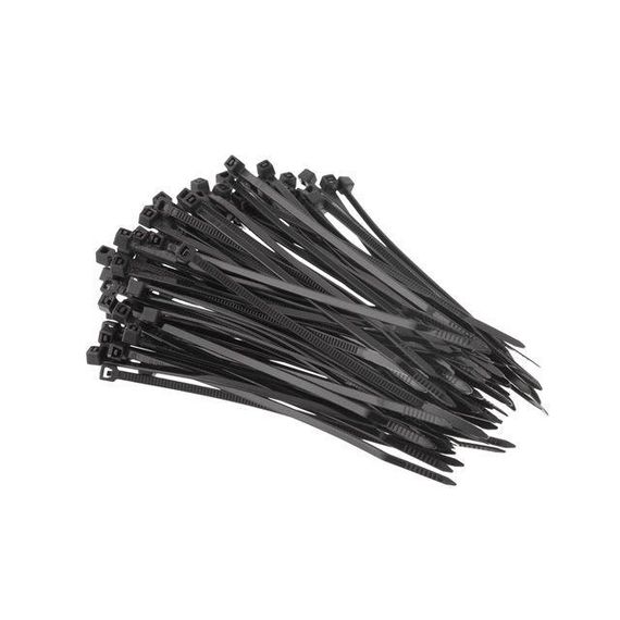 Хомут пластиковий 2,5*100 мм, чорний, 100 од. INTERTOOL TC-2511 | Зображення 1